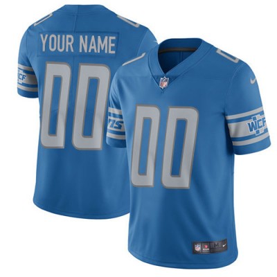 Nike Detroit Lions Customized Blue Team Color Stitched Vapor Untouchable Limited Youth NFL Jersey